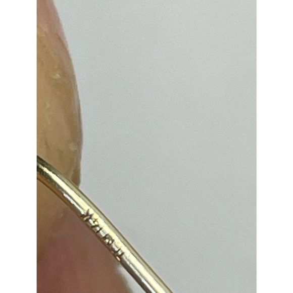 SOLD!! 14k tri tone gold heart dangle earrings - Picture 7 of 7